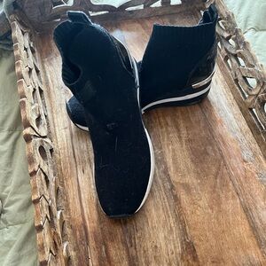M. KORS Black Knit Ankle Boots